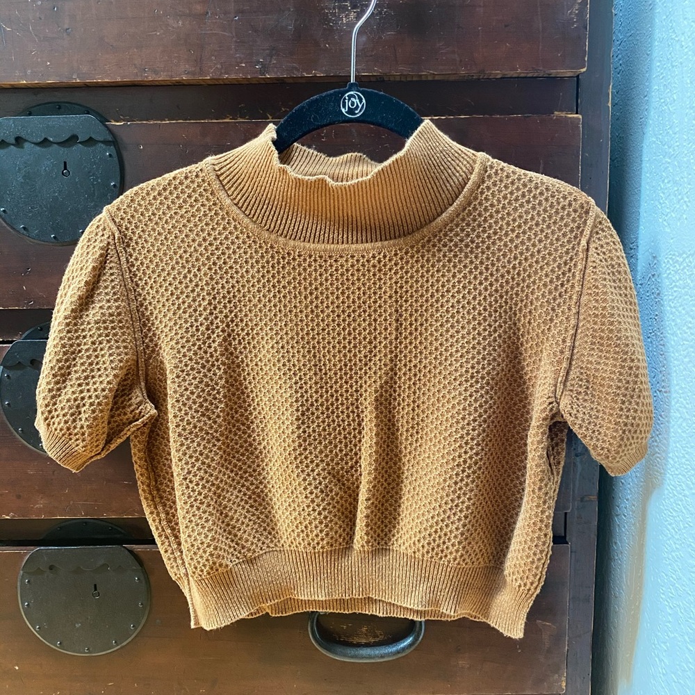 Rachel Comey mustard cropped sweater